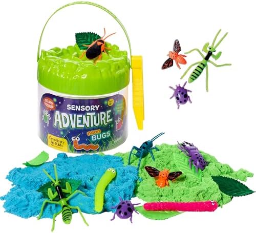 Creativity for Kids Sensory Adventure Neon Bugs Kit | Dig, Squish & Explore with Sensory Sand & Bug Toys | Scoop, Pinch & Play | Screen-Free Activity for Kids & Summer Activities (Ages 4+) by CreativityforKids