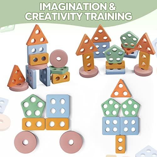 Montessori Toys for 1 2 Year Old Boy Girl, Toddler Toys Wooden Shape Sorter - Image 4