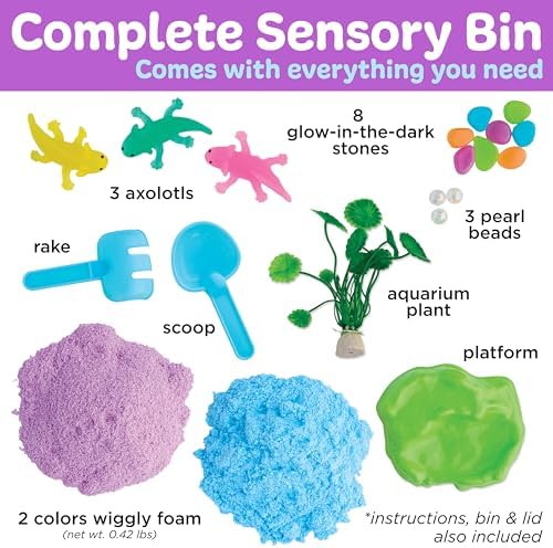 Creativity for Kids Sensory Bin: Axolotl | Hands-On Activity with Wiggly Foam, Figures & Tools | Encourages Fine Motor Skills, Creativity & Calm (Ages 3+) - Image 3
