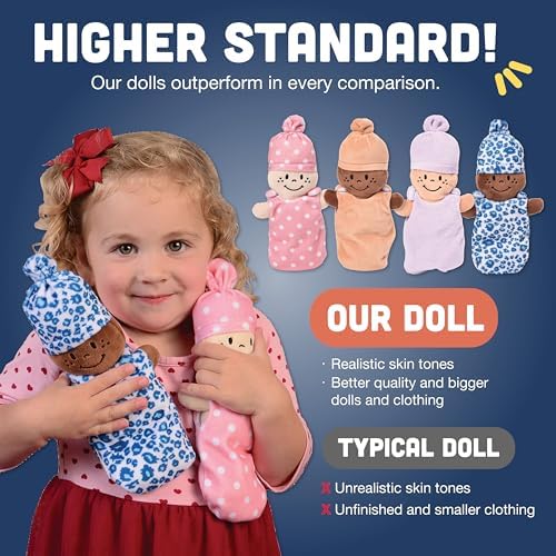 Creative Minds Basket of Babies Soft Baby Dolls, Sensory Toys, Multicultural, Diversity, Inclusion and Social Emotional Learning, Baby Toys for All Ages, Set of 6 Plush Dolls, Multicolor - Image 5