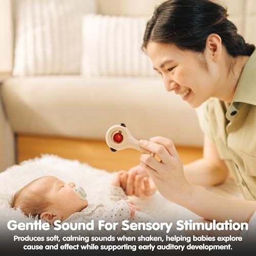 PlanToys® Wooden Baby Rattle Montessori Infant Sensory Toy for Newborns - Image 5