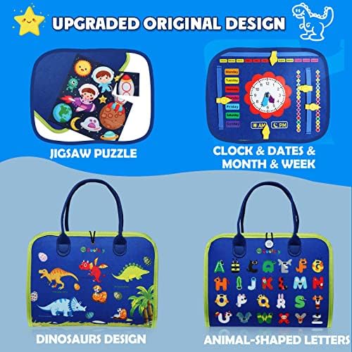 Guolely Busy Board Montessori Toy for 3-6 Year Old Toddlers - Educational Activity Developing Sensory Board for Fine Basic Dress Motor Skills - Travel Toys for Plane Car, Gift for Boys Girls - Image 3