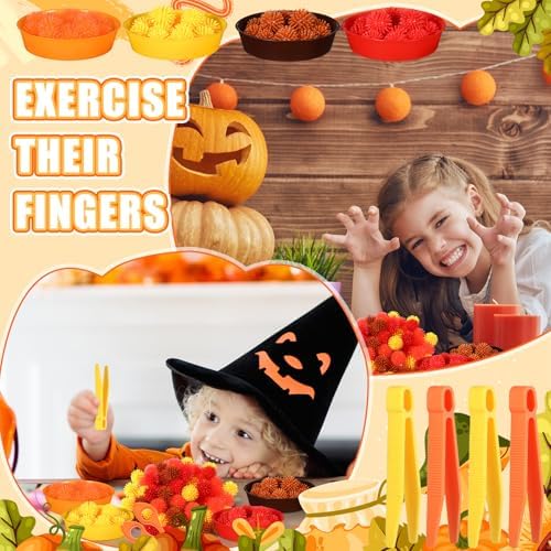 Leitee 71 Pcs Sensory Bin Filler,Orange,Autumn - Image 3