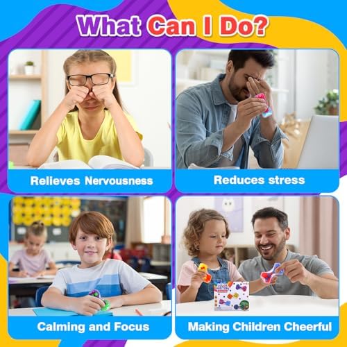 Sensory Fidget Toys for Kids Toddler: 4 Pack Color Sorting Squeeze Toys - Image 4