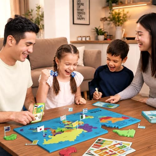 Imagimake Mapology World Map Puzzle with Flashcards for Kids 8+ Years - Image 6