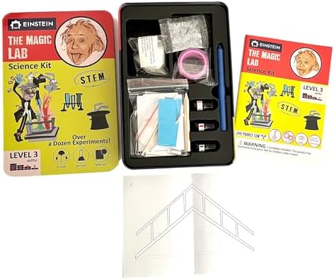 Einstein’s Magic Lab Science Kit for Kids. STEM for Boys & Girls Aged 8 and Above. 12 Exciting Experiments Inside. Detailed Picture Guide Included. - Image 2