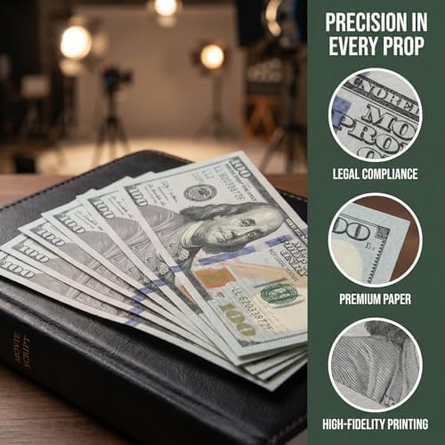 Glemall 100 Pcs 100-Value Play Money Bills for Kids, Educational Game Money for Classroom Rewards, Math Practice, Pretend Play and Board Game Accessories, Not Legal Tender (100, 100-Value Bills) - Image 4