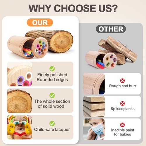 Montessori Toys for 1 2 Year Old Solid Wood Fine Motor Toy for 12 Month Old - Image 5