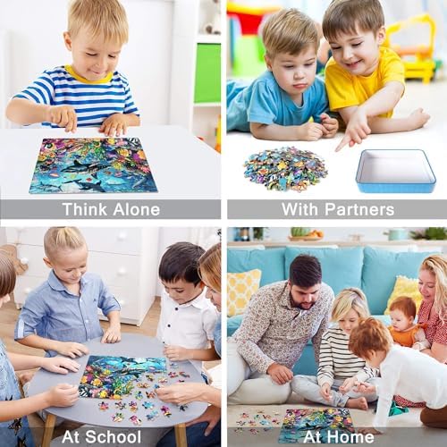 LELEMON Puzzles for Kids Ages 4-6,100 Piece Puzzles for Kids in Metal Box - Image 4
