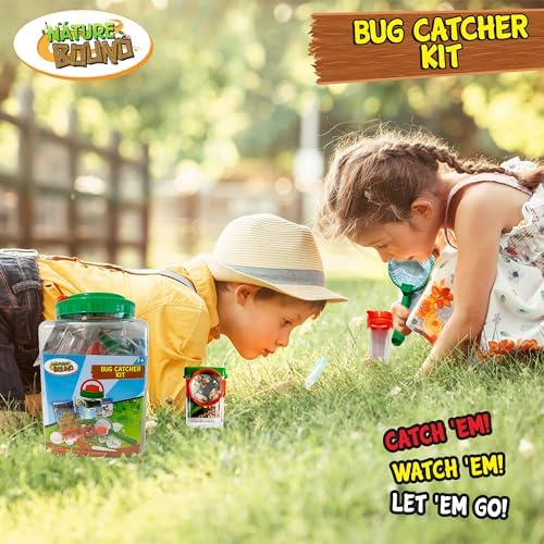 Nature Bound Bug Catcher Kit - 20 Piece Outdoor Exploration Set for Kids - Educational & Fun - Safe Insect Catch & Release with Bucket, Net, Magnifier & More - Great Gift for Young Explorers - Image 4