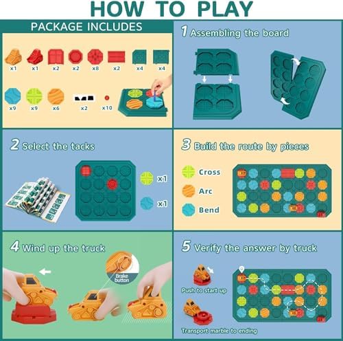 burgkidz Montessori STEM Toys for Kids: Logical Road Builder Board Game - Image 6