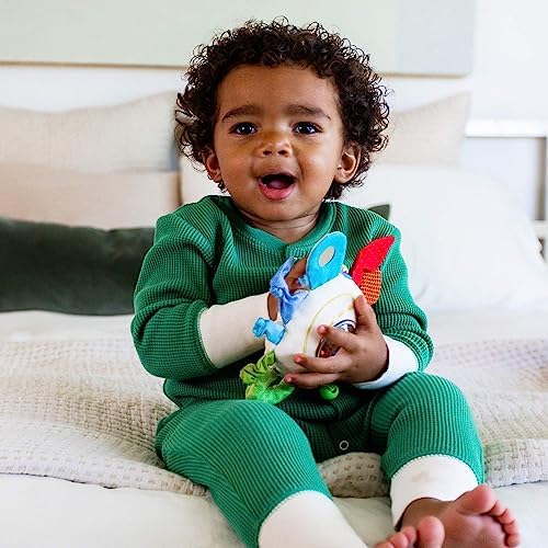 HABA Teether Cuddly Rainbow Round - Soft Activity Toy with Rattling & Teething Elements,Multicolored - Image 5