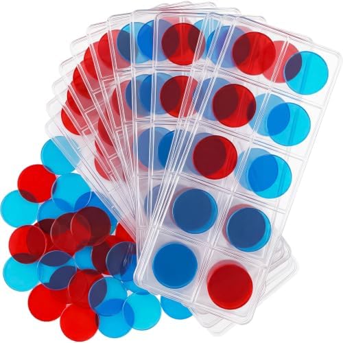 Soulchen 12 Sets Plastic Ten Frames Bulk for Classroom Math Manipulatives for Kids Classroom Math Counters Supplies Including 12 Plastic Ten Frames 120 Counters for Teach Number Concepts by Soulchen