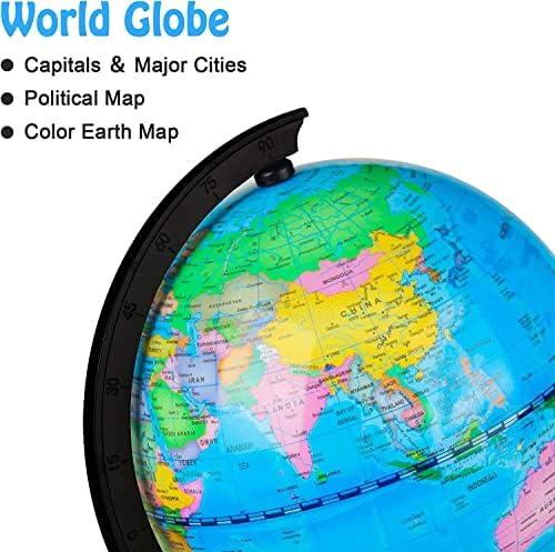 Wizdar 5.5" World Globe for Kids Learning - Image 3