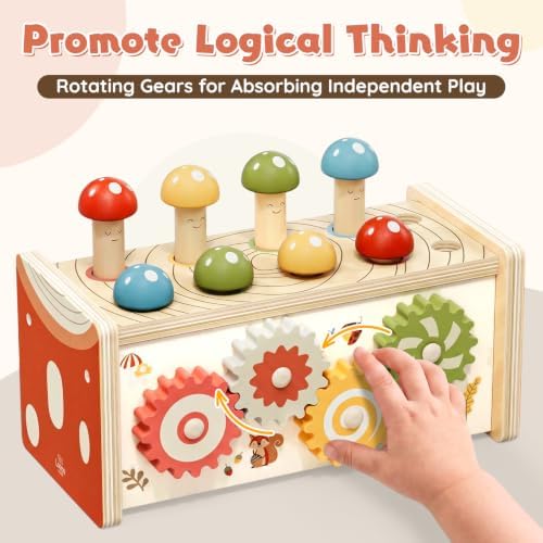 Lehoo Castle Montessori Pounding Toy with Xylophone for Toddler 1-2 - Image 5