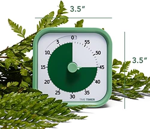 TIME TIMER Home MOD – 60-Minute Visual Timer Home Edition, Silent Operation Study Tool for Kids Desk, Homeschool Supplies, Office & Meetings (Fern Green) - Image 3