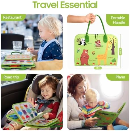 HumorPlay Montessori Gifts for 1,2,3 Year Old Boy Toys, Educational Busy Book for Toddlers 1-3 Age, Christmas Birthday Gift for 1-2 Year Old Boy Toys - Image 2