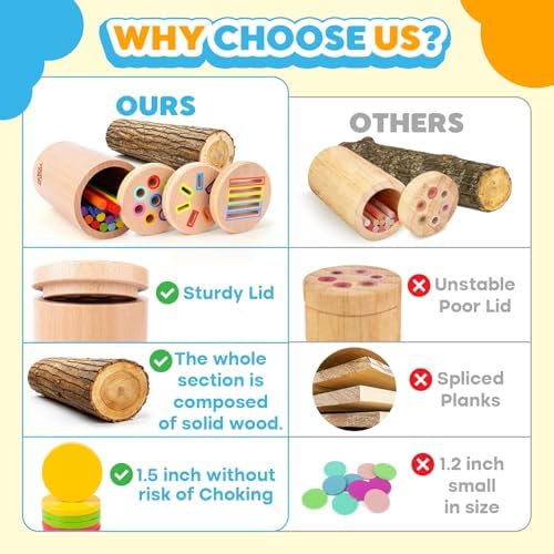 Wooden Montessori Baby Toddler Toys 3in 1 Learning Fine Motor Preschool Toy - Image 3