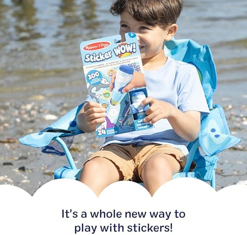 Melissa & Doug Sticker Wow!™ 24-Page Activity Pad and Sticker Stamper, 300 Stickers, Arts and Crafts Fidget Toy Collectible Character – Shark - for Kids Ages 3+ - FSC Certified - Image 5