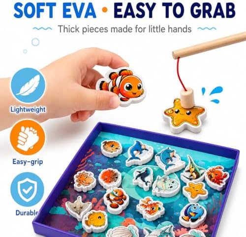 TRAVOFUN Magnetic Fishing Game | Travel Toys for Toddlers 3-5 - Image 4