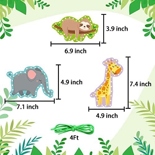 Jungle Animal Lacing Cards 12 Pack Sewing Kits for Kids Lion Wild Animal Cardboard Double Side Kids Sewing Cards Lacing Playing Games for Developing Imagination Preschool Educational Learning Activity - Image 5