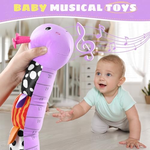 AWOTOY Baby Toys 6-12 Months Music Caterpillar Stuffed Animals Infant Toys - Image 3