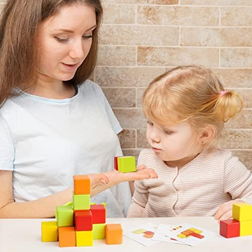 Wooden Cube Toy 16PCS Building Blocks for Kids - Image 7