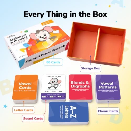 ABCmouse Alphabet and Phonics Flashcards for Kids Ages 3+, 86 Cards for Learning Letters and Sounds, Preschool and Kindergarten Reading Tools, Level 1: Beginner Series - Image 4