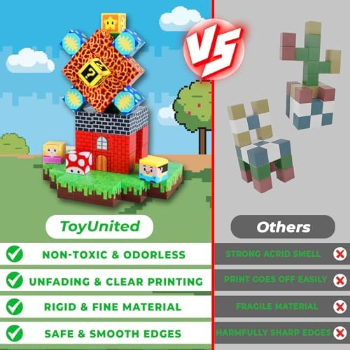 ToyUnited Magnetic Blocks-150 PCS Build Adventure Game Castle World Set - Magnetic Building Cubes Stacking, STEM Montessori Sensory Toys for Kids Boys Girls Ages 3+ Birthday Gifts - Image 4