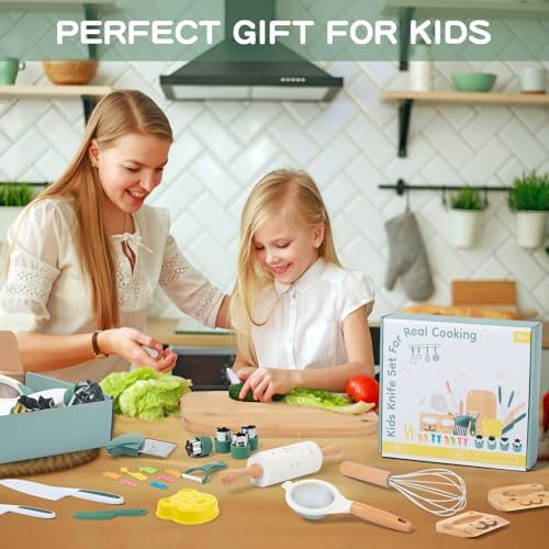 18 Pcs Montessori Kitchen Tools for Kids, Kids Cooking Sets Real - Image 6