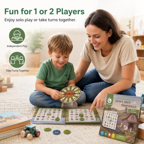 Travofun Farm Bingo Game, Magnetic Travel Toy for Kids 3 and Up, Ideal for Road Trips - Image 3