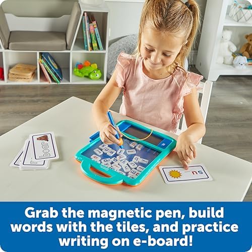 Learning Resources Skill Builders Magnetic Word Builder, Learn to Read, Phonetic Alphabet, Puzzle Board, ABC Kids Games, Sensory Board For Kids, Fine Motor Skills, Birthday Gift - Image 2