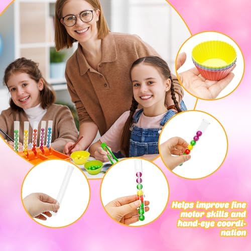 132 Pcs Counting and Color Sorting Toys Math Manipulatives Match Games Educational Learning Fine Motor Skills for Kids Preschool Kindergarten Learning Activities - Image 6