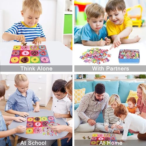 LELEMON Puzzles for Kids Ages 4-6,100 Piece Puzzles for Kids in Metal Box - Image 4