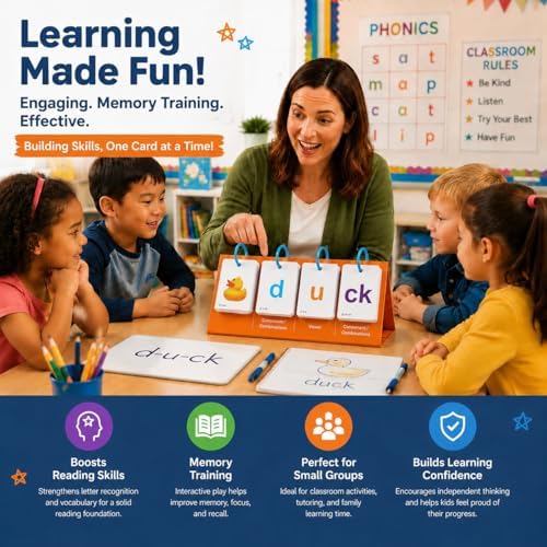 Alened Phonics Flash Cards, Sight Words Flash Cards Kindergarte Kids 3-8 - Image 4