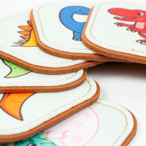 Felt Dinosaur Matching Game for Toddlers – Dino Memory Game & Flash Cards – Soft and Safe for Ages 1+ – Montessori Preschool Learning Activity – Educational Dinosaur Toy for Girls & Boys - Image 4