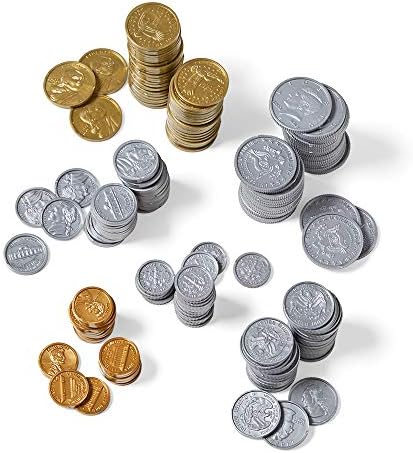 hand2mind Fake Money Coin Kit, Detailed Fake Coins, Prop Money, Toy Money, Play Money for Kids, Realistic Money, Pretend Money for Kids Learning, Play Money Set, Plastic Coins (Set of 500 Coins) - Image 3