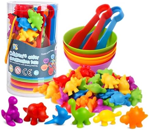 TSYAN Counting Toys Matching Game for Kids with Sorting Bowls Sensory Toys Color Classification Game Set Early Learning Preschool Montessori Educational Toy by TSYAN