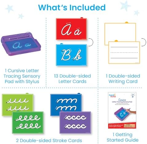 hand2mind Cursive Letter Tracing Sensory Pad, Tracing Board, Ages 3+ - Image 2