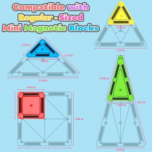 Magnetic Tiles Mini Travel Toddler Set, Magnetic Blocks Building Kids Toys & Games, Montessori Preschool Classroom Must Haves Educational Learning Sensory Toys for 3+ Year Old Boys Girls Birthday Gift - Image 4