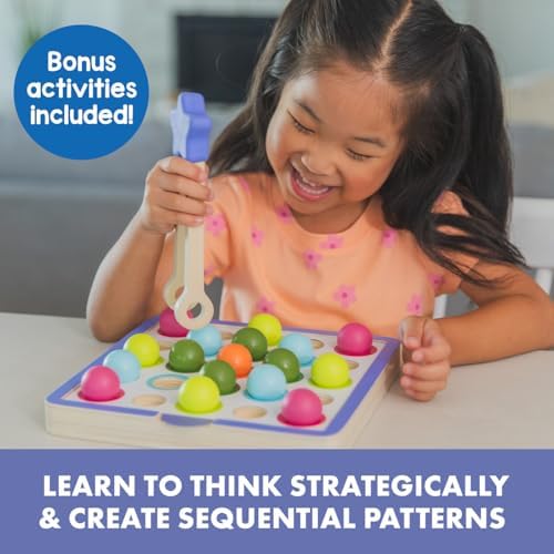 Educational Insights Pattern & Sequencing Wooden Board - Color Matching Toy for Kids, Fine Motor Kits, Sequence Board Games for Toddlers, Preschool Manipulatives, Ages 3+ - Image 4