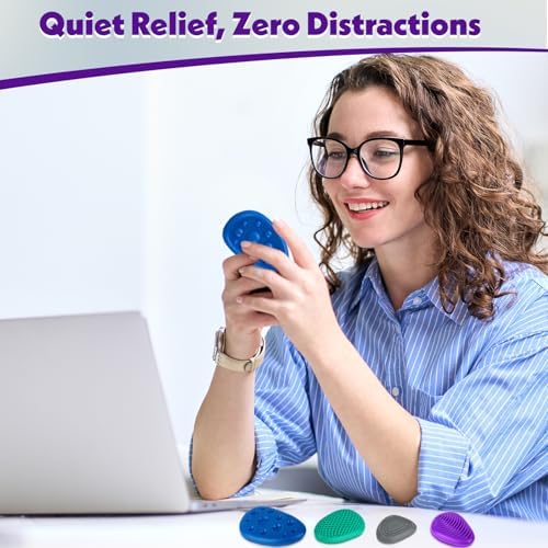 Fidget Toys Adults Sensory Stones: 12 Pack Textured Worry Stone for Autism Kids Calming Down - Fidget Stress Toys for Stress Reduce - Students Prizes Fidget Toys - Image 5