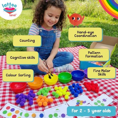 Rainbow Color Sorting Toys for Kids | Educational Sensory Counting, Sequencing & Matching Toy | Preschool Learning Activity | Early Color Recognition Set | Educational Gift for Toddlers Ages 3,4,5,6+ - Image 4