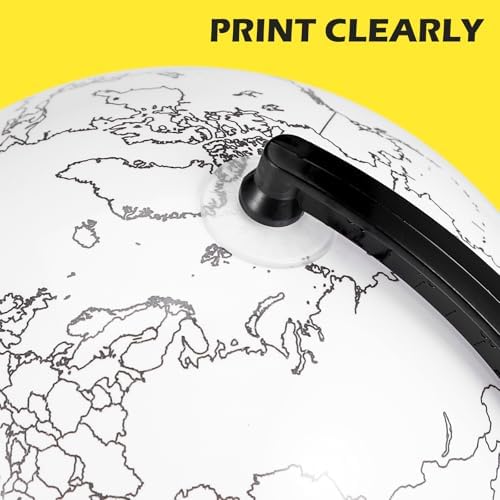 Alipis Diy Blank Globe Coloring Model, Erasable Interactive Globe for Kids, Desktop Prop for Geography Learning And Decoration, Portable Unpainted Ornament, 5. 57 Inch - Image 5