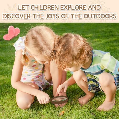 Bug Catcher for Kids Explorer Kit Kids Bug Catching Kit, Bug Catcher Kit for Kid with Binoculars, Magnifying Glass, Butterfly Kit for Aged 3+ (Brown) - Image 5