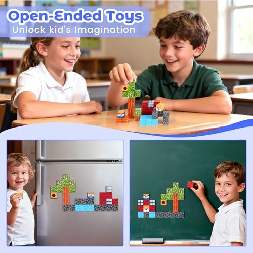 SYSKENI 35PCS Mini Farm Magnetic Blocks Travel Set for Kids Ages 3-5 4-8 - Image 6