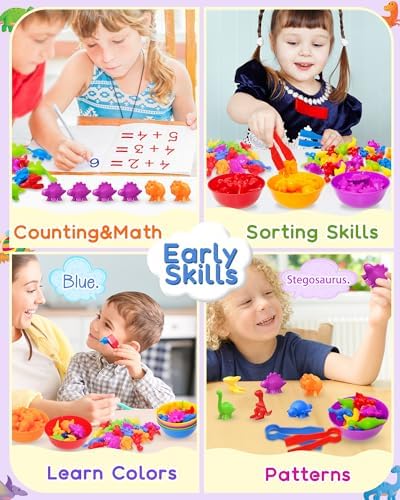 48 Pcs Counting Dinosaurs Toys for Kids 3-5, 4-8, Montessori Learning Toys - Image 3