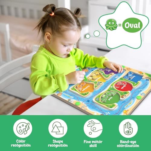 MTYOKILN Magnetic Color & Shape Maze - Montessori Toys for 3 4 5 Year Old - Image 5