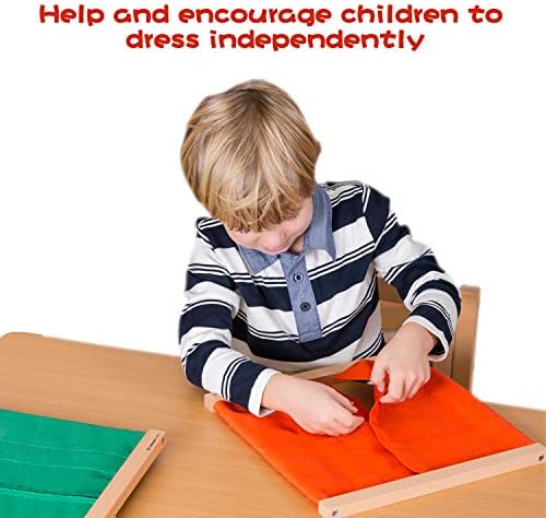 MONTESSORI OUTLET Snapping Frame | Practical Life Skill Tool for Toddlers & Preschoolers | Learn to Snap Clothes, Develop Fine Motor Skills & Independence (Ages 3-6) - Image 7
