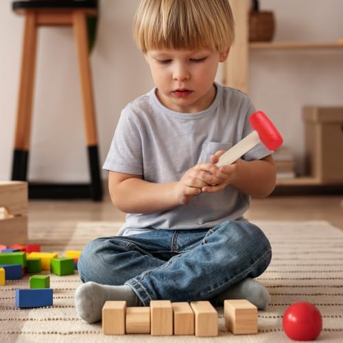 1Pcs Toy Hammer Simulation Wooden Hammers Plastic Toddler Hammer SmallPortable Kids Maintenance Tools Toys Pretend Fake Mallet Hammers for Boys Girls - Image 4